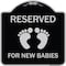 Signmission Reserved for New Babies withHeavy-Gauge Aluminum Architectural Sign, 18" x 18", BS-1818-23194 A-DES-BS-1818-23194 - alternate 1